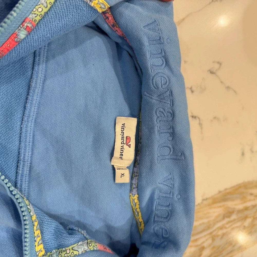 Vineyard Vines Blue Pullover with Nautical Patterns - Picture 4 of 8